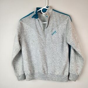 Vintage 80s Streetwear Sasson Quarter 1/4 Zip Sweatshirt